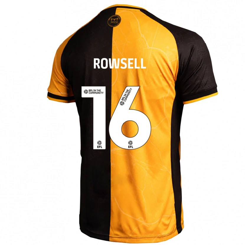 Danxen Dames Declan Rowsell #16 Geel Zwart Thuisshirt Thuistenue 2025/26 T-Shirt België