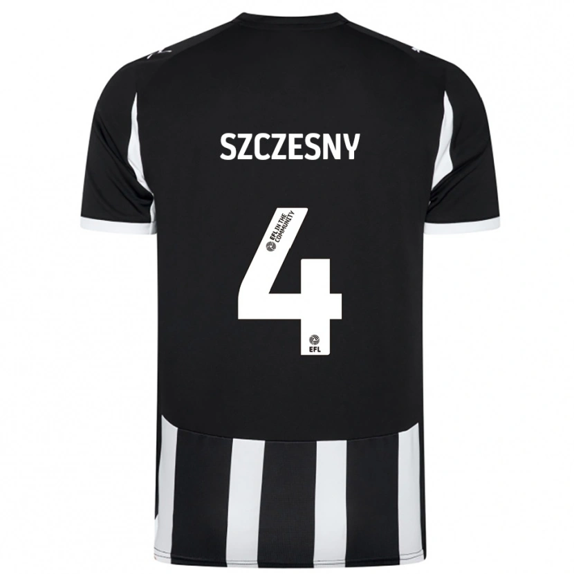 Danxen Dames Nikos Szczesny #4 Zwart Wit Thuisshirt Thuistenue 2025/26 T-Shirt België