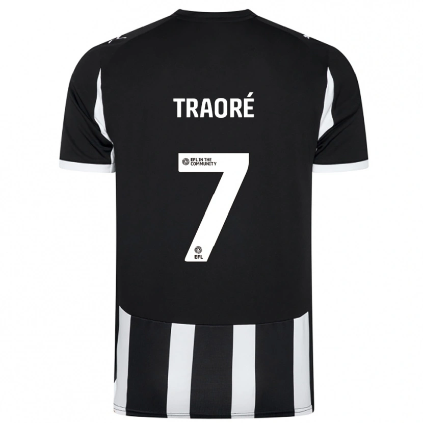 Danxen Dames Maï Traoré #7 Zwart Wit Thuisshirt Thuistenue 2025/26 T-Shirt België