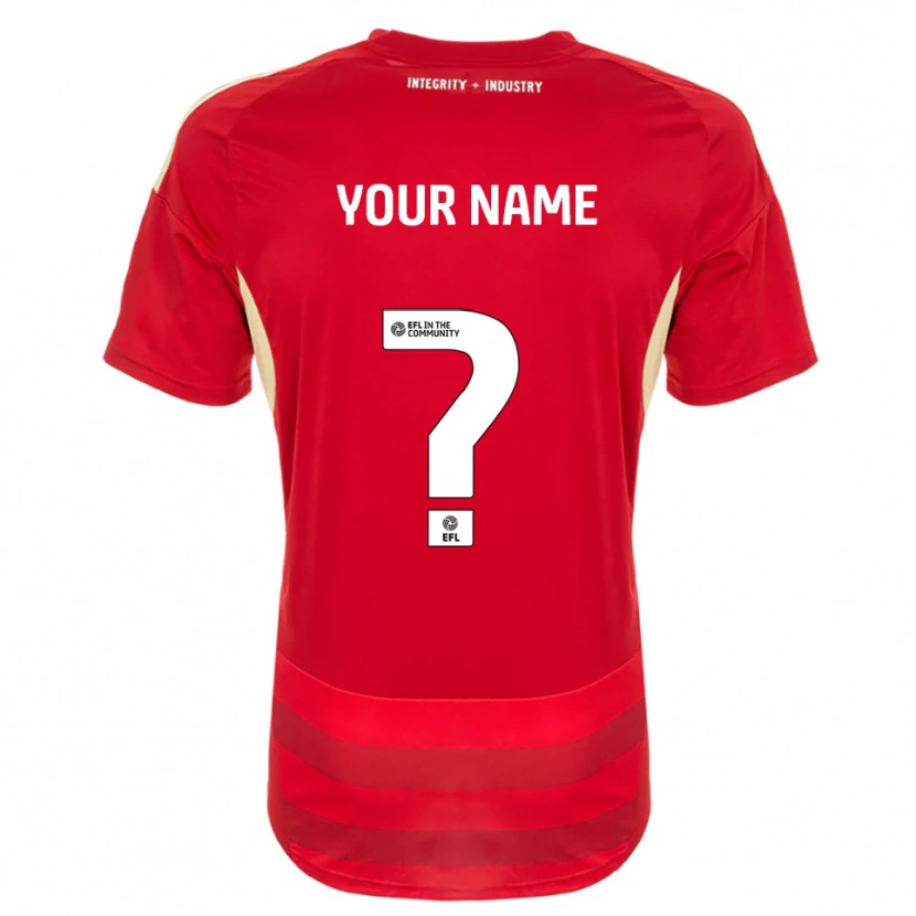 Danxen Dames Uw Naam #0 Rood Wit Thuisshirt Thuistenue 2025/26 T-Shirt België