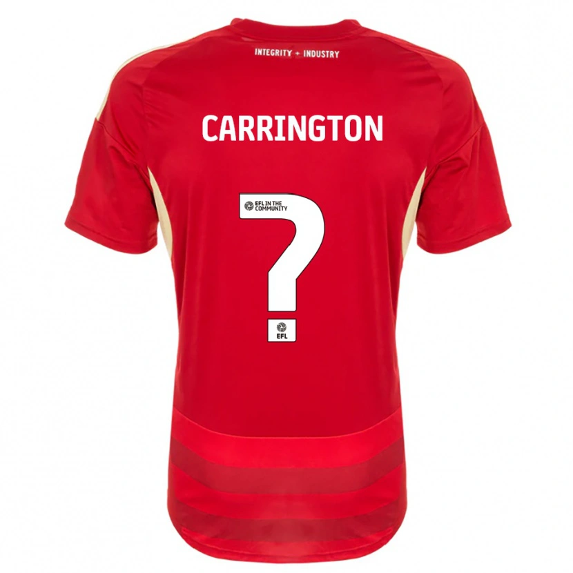 Danxen Dames Abbie Carrington #0 Rood Wit Thuisshirt Thuistenue 2025/26 T-Shirt België