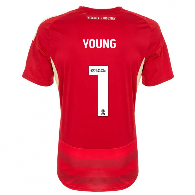 Danxen Dames Matthew Young #1 Rood Wit Thuisshirt Thuistenue 2025/26 T-Shirt België