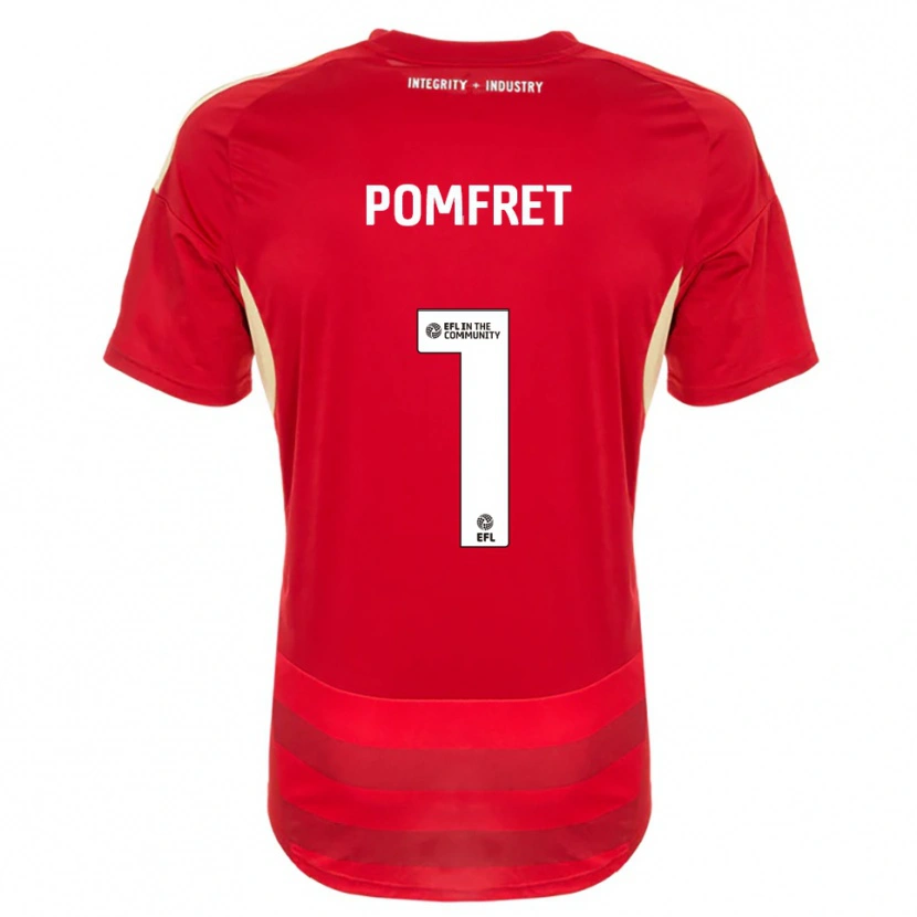 Danxen Dames Grace Pomfret #1 Rood Wit Thuisshirt Thuistenue 2025/26 T-Shirt België