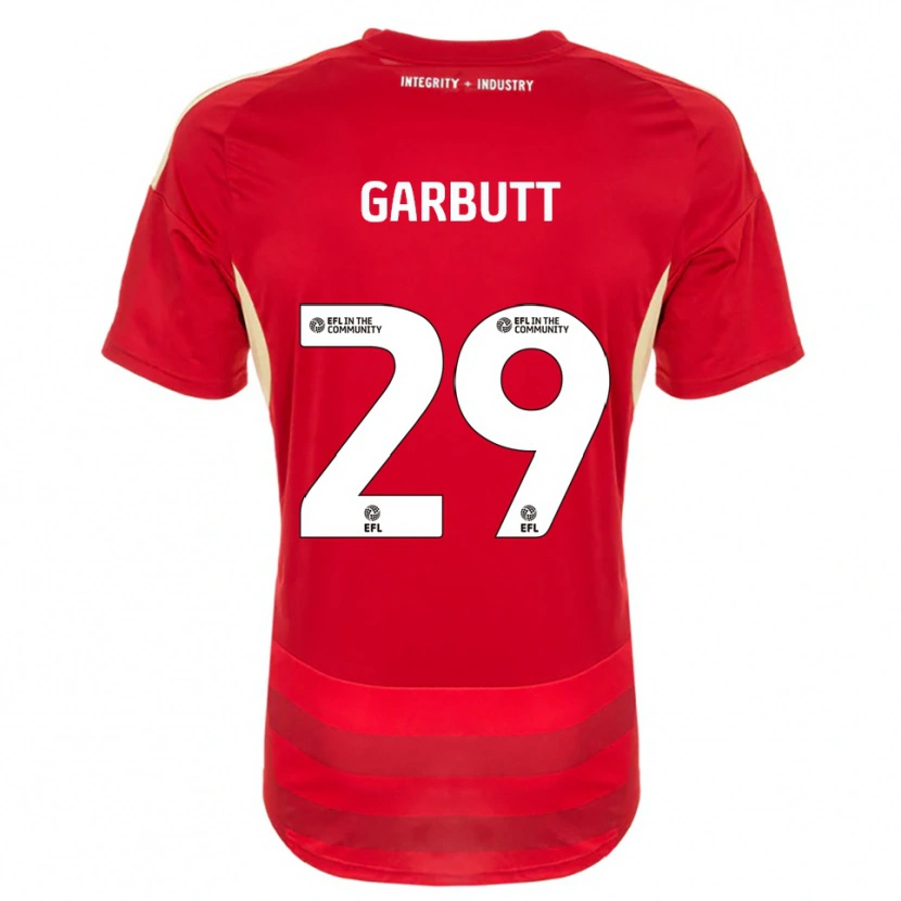Danxen Dames Luke Garbutt #29 Rood Wit Thuisshirt Thuistenue 2025/26 T-Shirt België