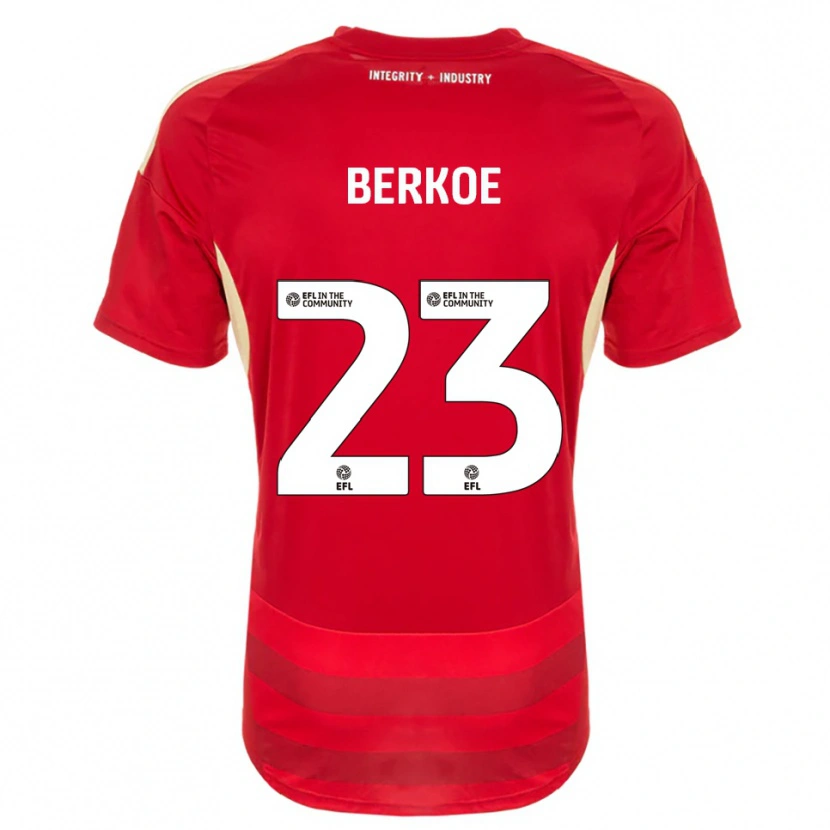 Danxen Dames Kevin Berkoe #23 Rood Wit Thuisshirt Thuistenue 2025/26 T-Shirt België