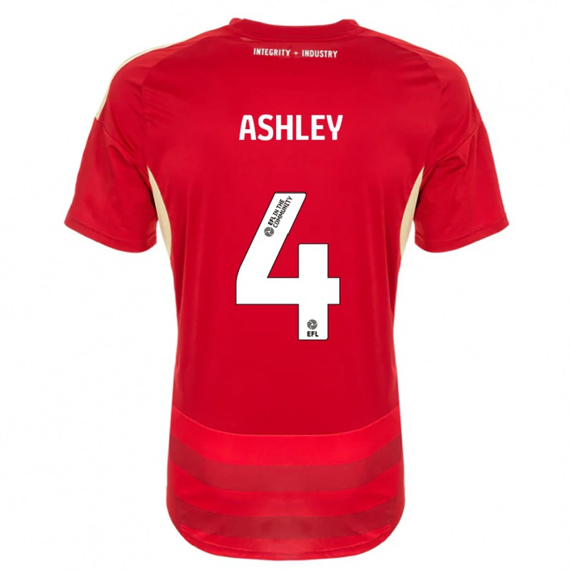 Danxen Dames Ossama Ashley #4 Rood Wit Thuisshirt Thuistenue 2025/26 T-Shirt België