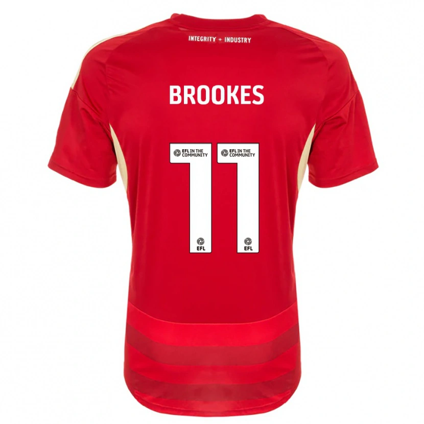Danxen Dames Evie Brookes #11 Rood Wit Thuisshirt Thuistenue 2025/26 T-Shirt België