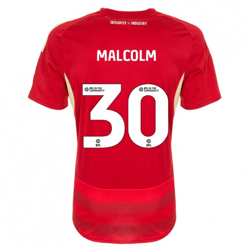 Danxen Dames Kyrell Malcolm #30 Rood Wit Thuisshirt Thuistenue 2025/26 T-Shirt België