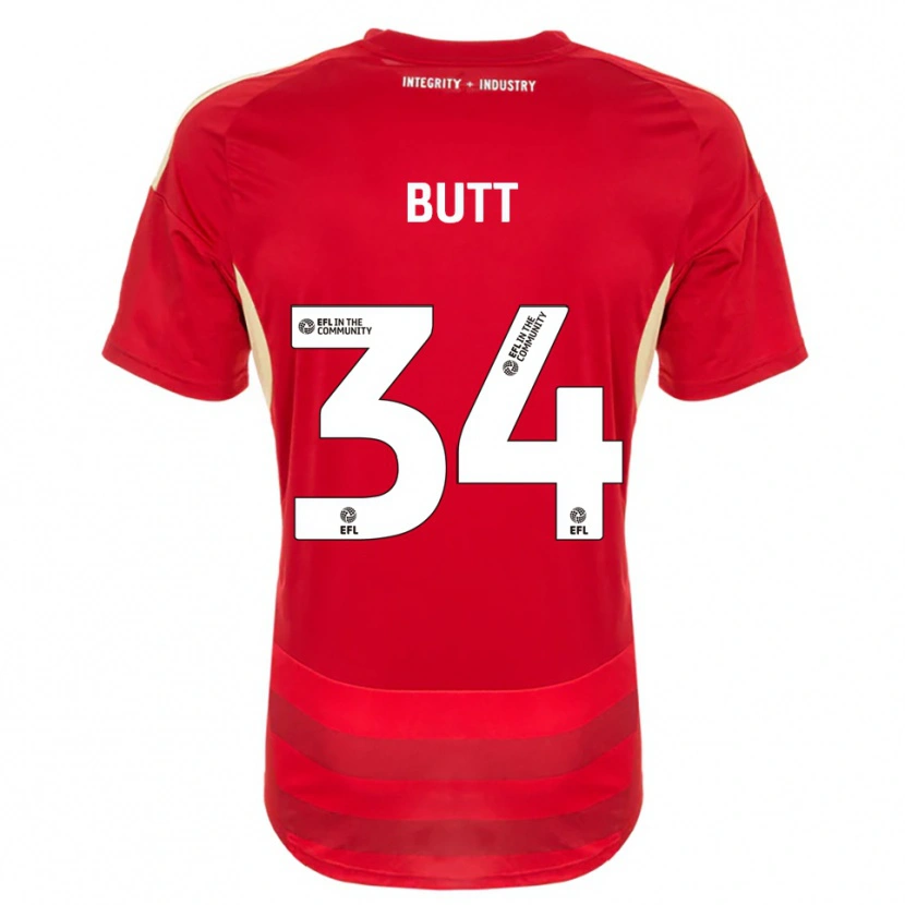 Danxen Dames Ruben Butt #34 Rood Wit Thuisshirt Thuistenue 2025/26 T-Shirt België