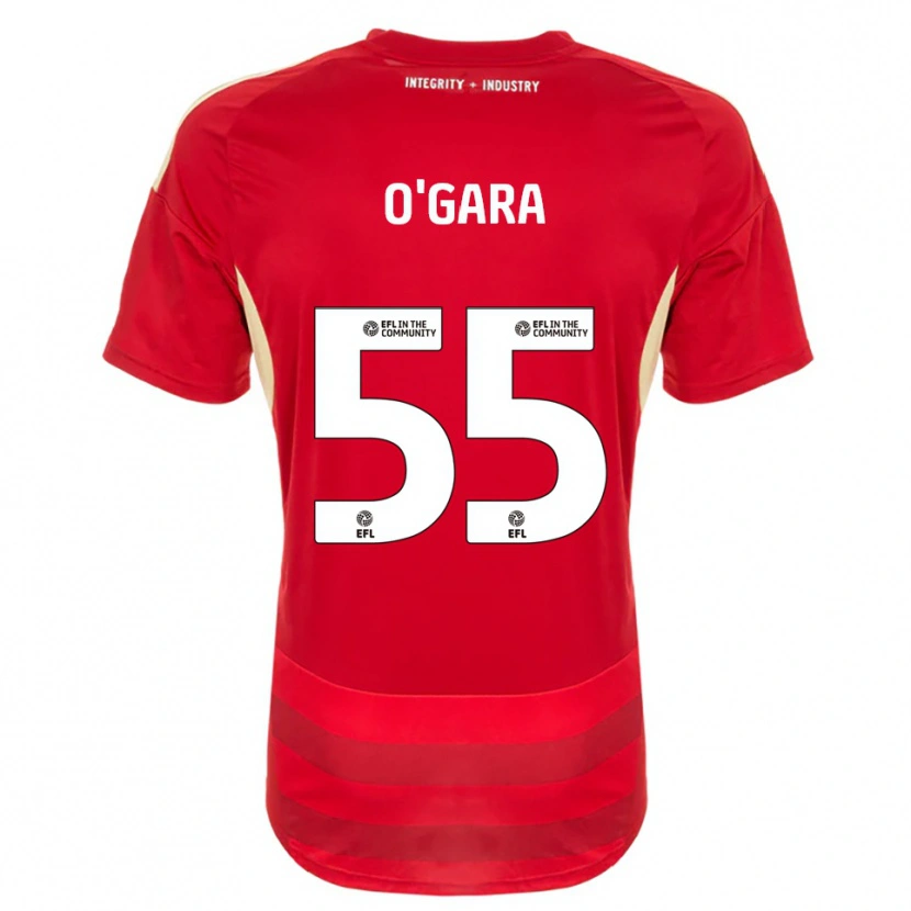 Danxen Dames Harry O'gara #55 Rood Wit Thuisshirt Thuistenue 2025/26 T-Shirt België