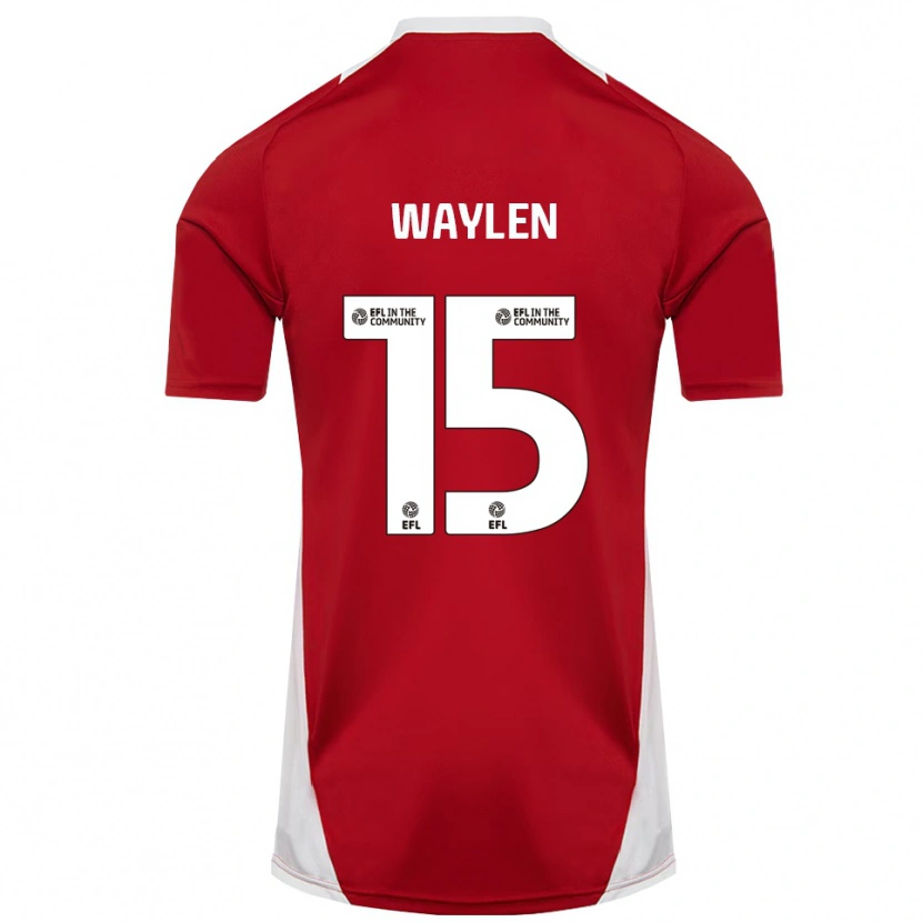 Danxen Dames Libby Waylen #15 Rood Wit Goud Thuisshirt Thuistenue 2025/26 T-Shirt België