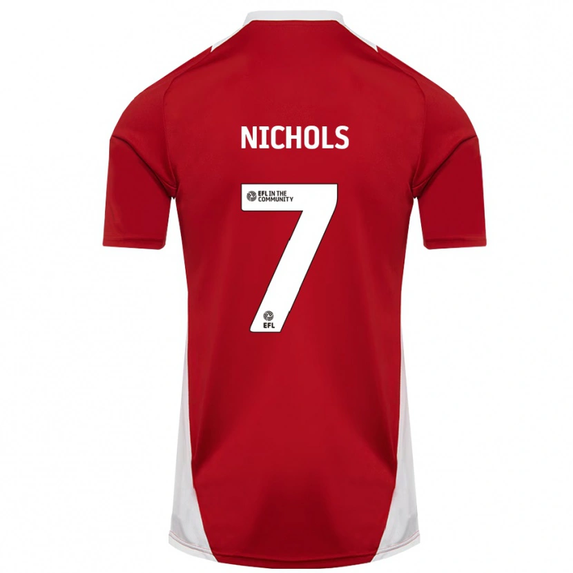 Danxen Dames Tom Nichols #7 Rood Wit Goud Thuisshirt Thuistenue 2025/26 T-Shirt België