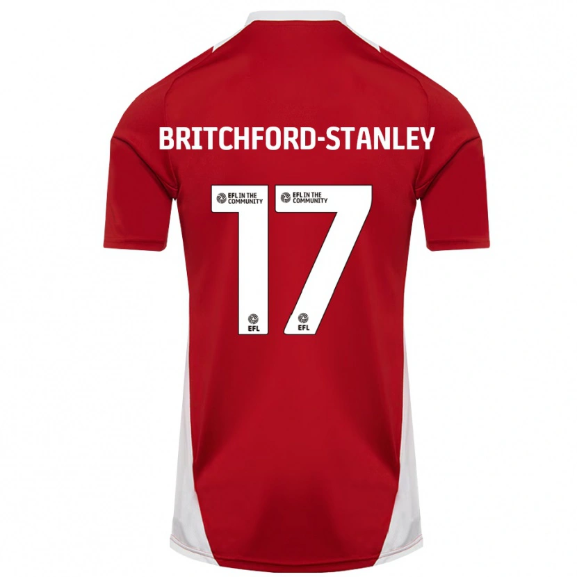 Danxen Dames Conor Britchford-Stanley #17 Rood Wit Goud Thuisshirt Thuistenue 2025/26 T-Shirt België