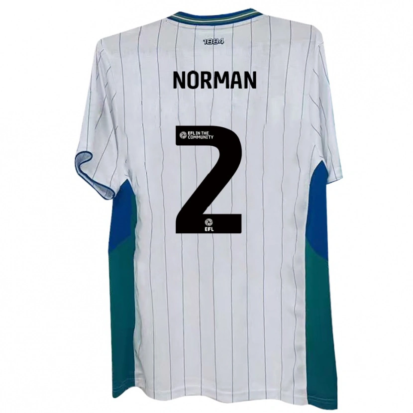 Danxen Dames Cameron Norman #2 Wit Groen Blauw Thuisshirt Thuistenue 2025/26 T-Shirt België
