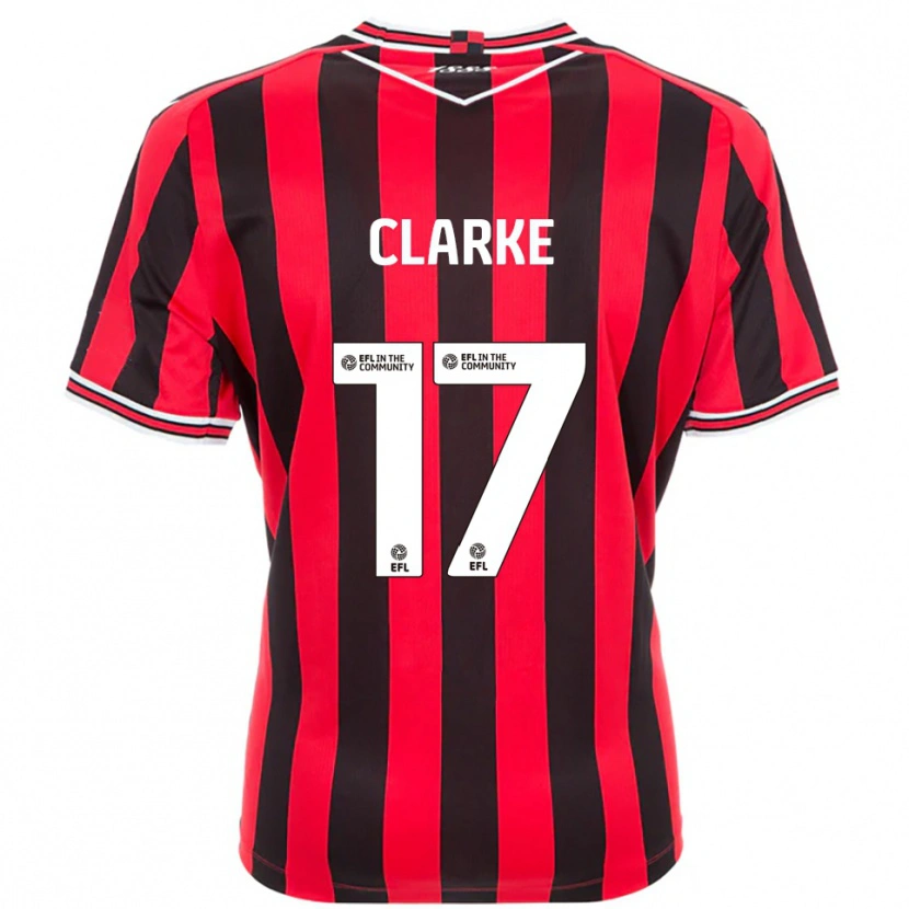 Danxen Dames Courtney Clarke #17 Rood Zwart Thuisshirt Thuistenue 2025/26 T-Shirt België