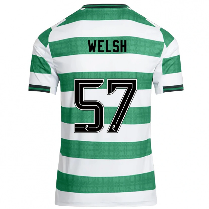 Danxen Dames Stephen Welsh #57 Groen Wit Thuisshirt Thuistenue 2025/26 T-Shirt België