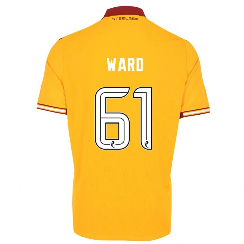 Danxen Dames Calum Ward #61 Geel Bordeauxrood Thuisshirt Thuistenue 2025/26 T-Shirt België