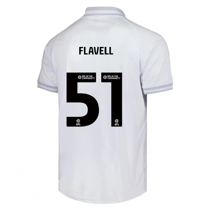 Danxen Dames Kieren Flavell #51 Wit Grijs Zwart Uitshirt Uittenue 2025/26 T-Shirt België