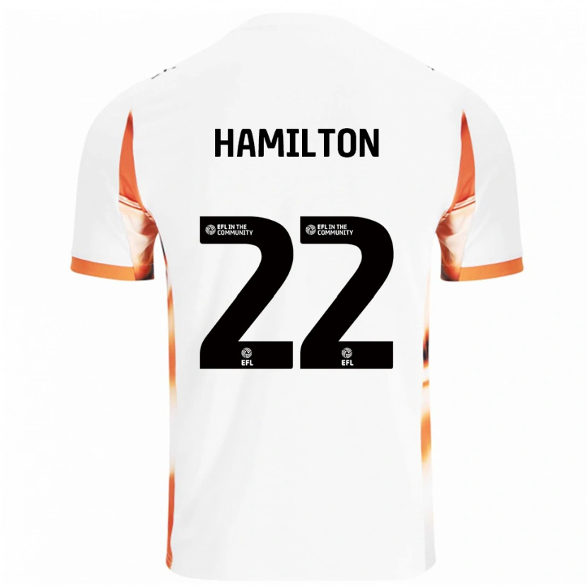 Danxen Dames Cj Hamilton #22 Wit Oranje Zwart Uitshirt Uittenue 2025/26 T-Shirt België
