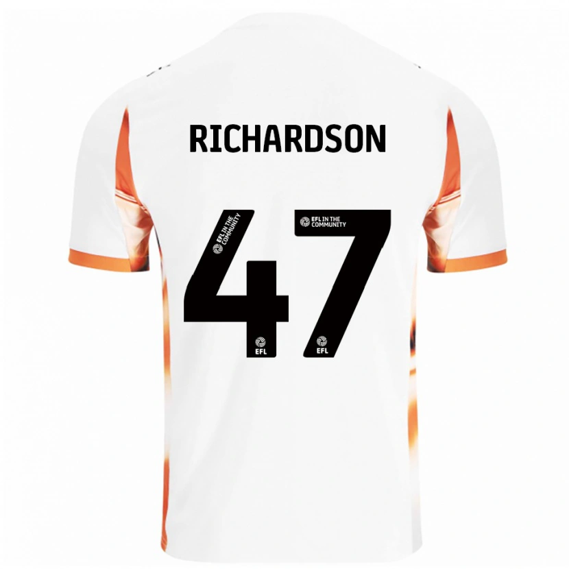 Danxen Dames Jack Richardson #47 Wit Oranje Zwart Uitshirt Uittenue 2025/26 T-Shirt België