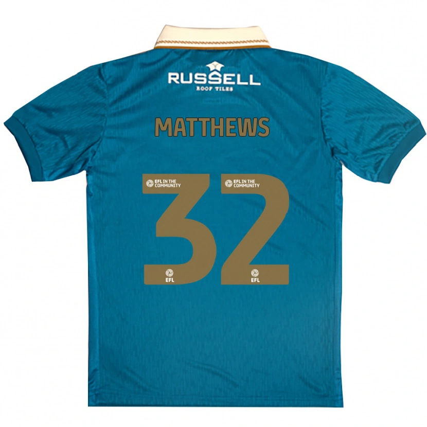 Danxen Dames Daniel Matthews #32 Hemelsblauw Wit Uitshirt Uittenue 2025/26 T-Shirt België