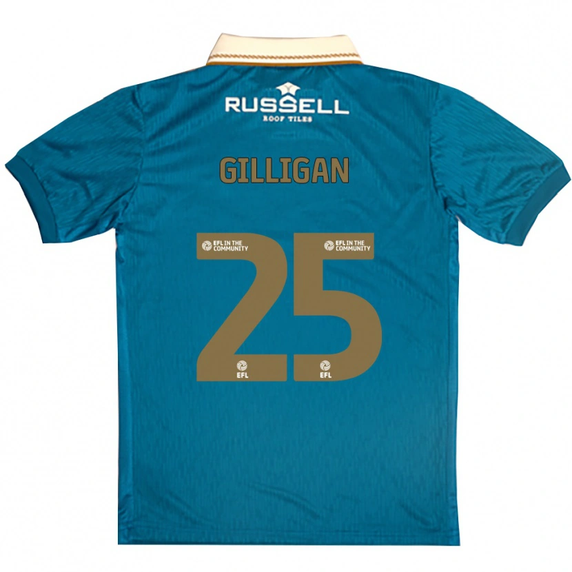 Danxen Dames Ciaran Gilligan #25 Hemelsblauw Wit Uitshirt Uittenue 2025/26 T-Shirt België