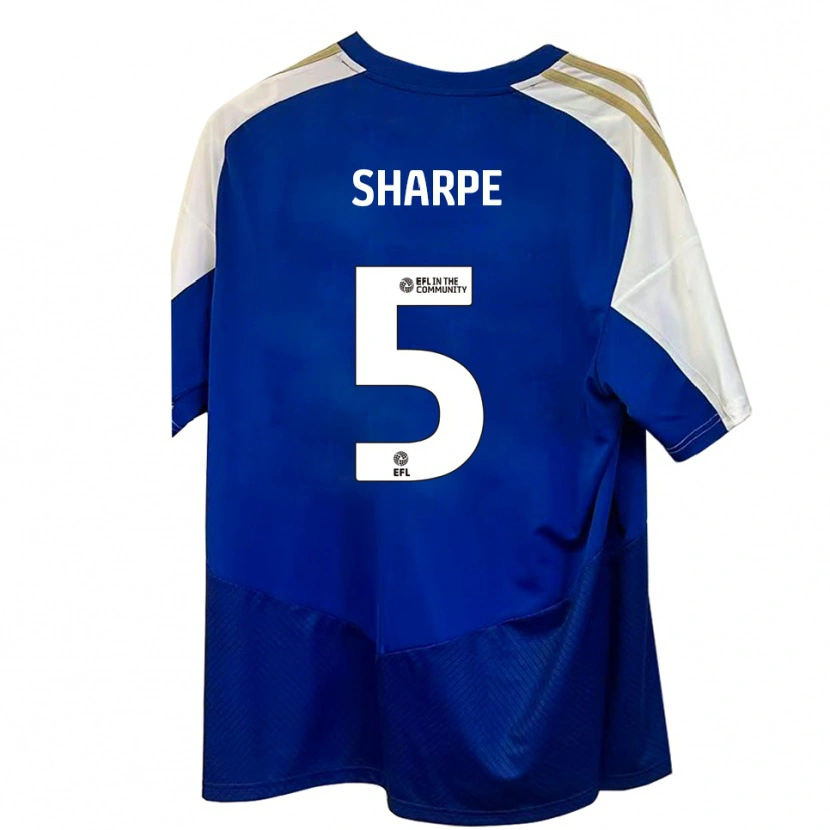 Danxen Dames Manfy Sharpe #5 Blauw Wit Goud Uitshirt Uittenue 2025/26 T-Shirt België