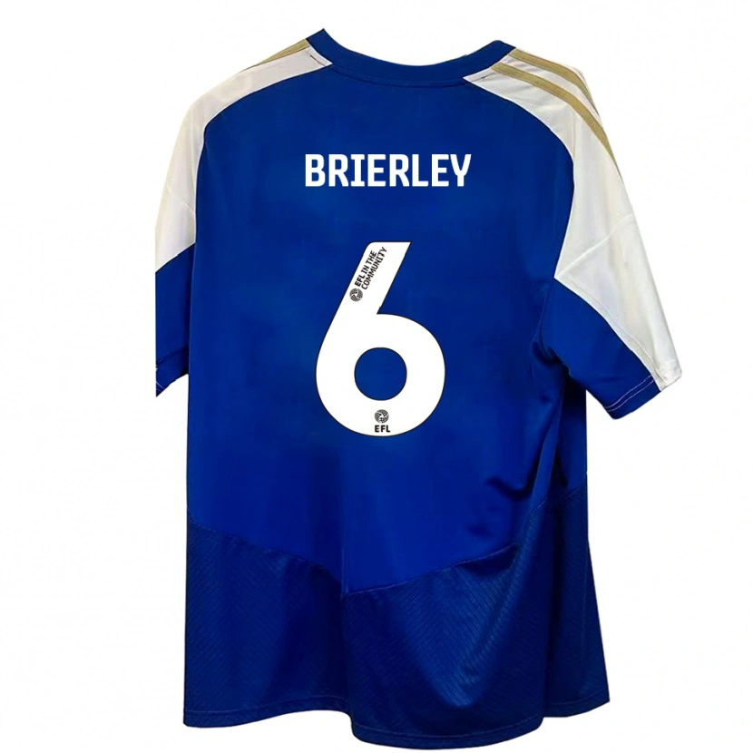 Danxen Dames Ethan Brierley #6 Blauw Wit Goud Uitshirt Uittenue 2025/26 T-Shirt België