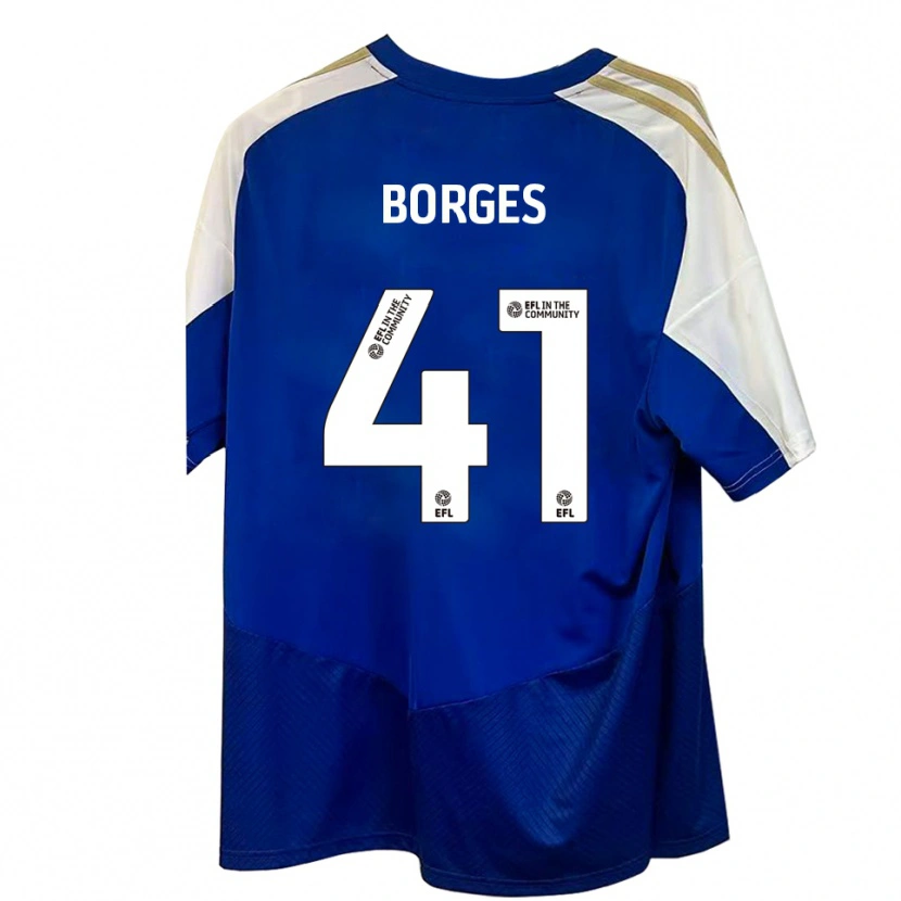 Danxen Dames Pedro Borges #41 Blauw Wit Goud Uitshirt Uittenue 2025/26 T-Shirt België