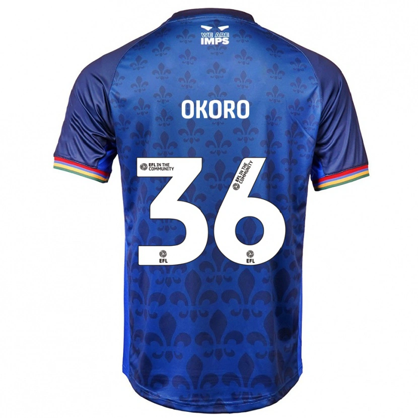 Danxen Dames Zane Okoro #36 Blauw Marine Uitshirt Uittenue 2025/26 T-Shirt België