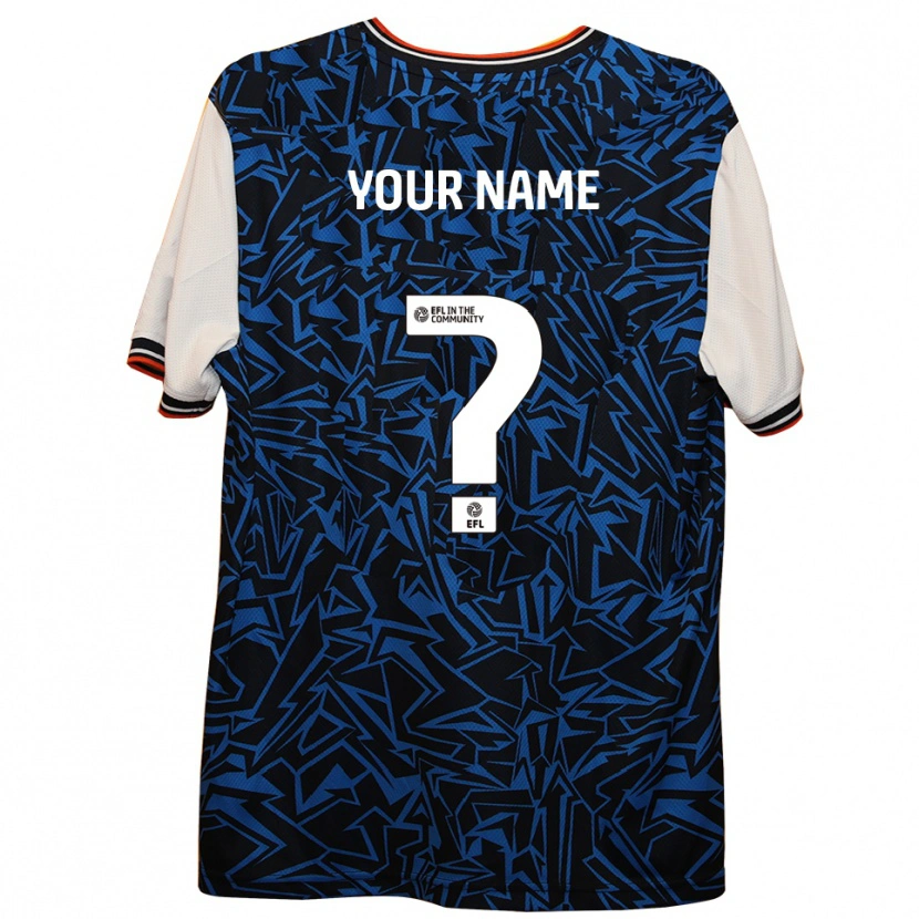 Danxen Dames Uw Naam #0 Blauw Zwart Wit Uitshirt Uittenue 2025/26 T-Shirt België