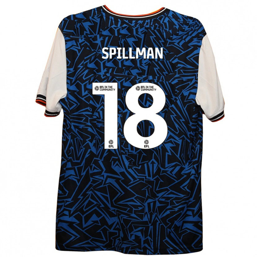 Danxen Dames Gabriella Spillman #18 Blauw Zwart Wit Uitshirt Uittenue 2025/26 T-Shirt België