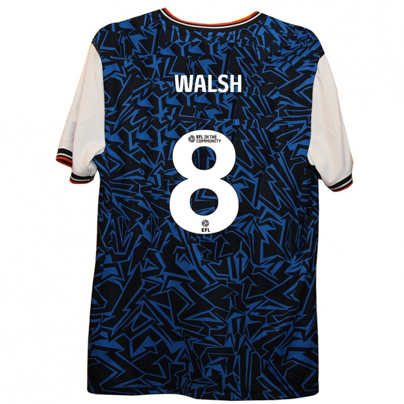 Danxen Dames Liam Walsh #8 Blauw Zwart Wit Uitshirt Uittenue 2025/26 T-Shirt België