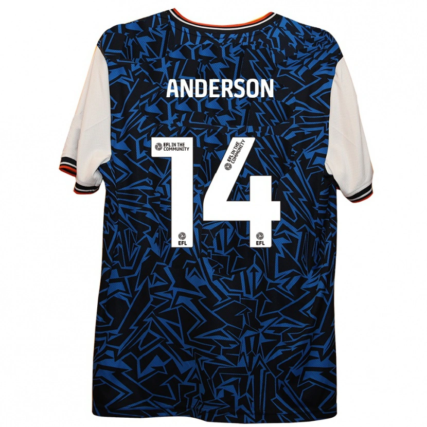 Danxen Dames Sam Anderson #14 Blauw Zwart Wit Uitshirt Uittenue 2025/26 T-Shirt België