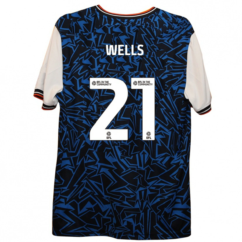 Danxen Dames Nahki Wells #21 Blauw Zwart Wit Uitshirt Uittenue 2025/26 T-Shirt België