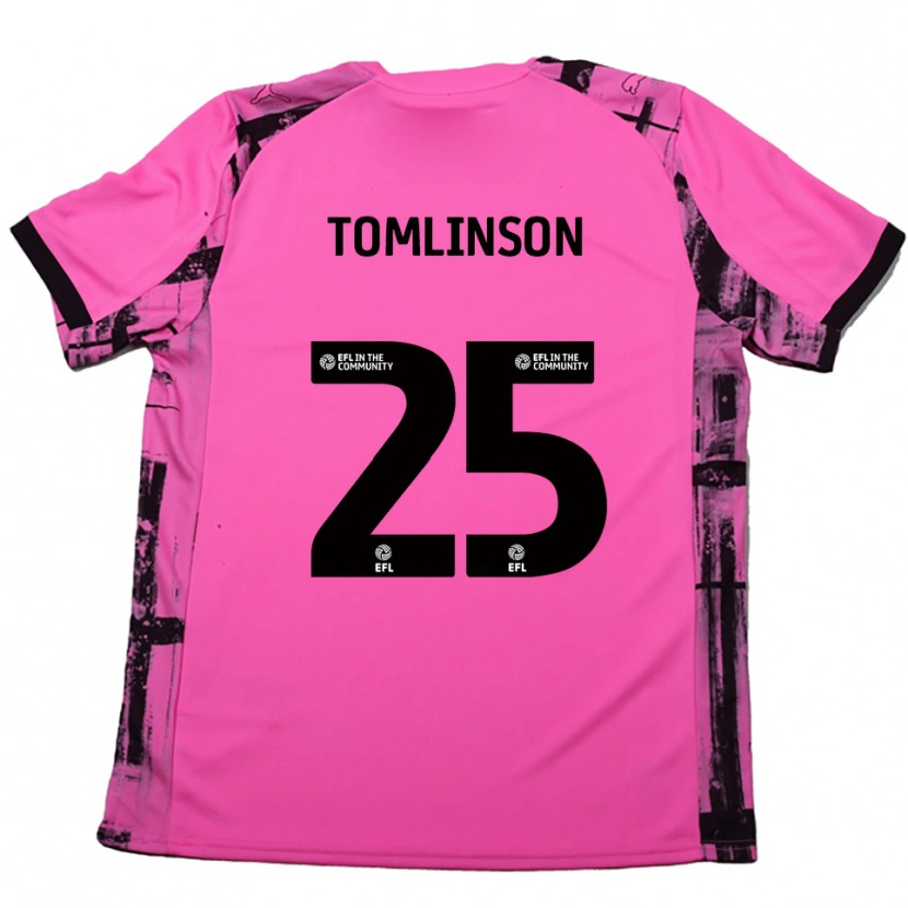 Danxen Dames Josh Tomlinson #25 Roosrood Zwart Uitshirt Uittenue 2025/26 T-Shirt België