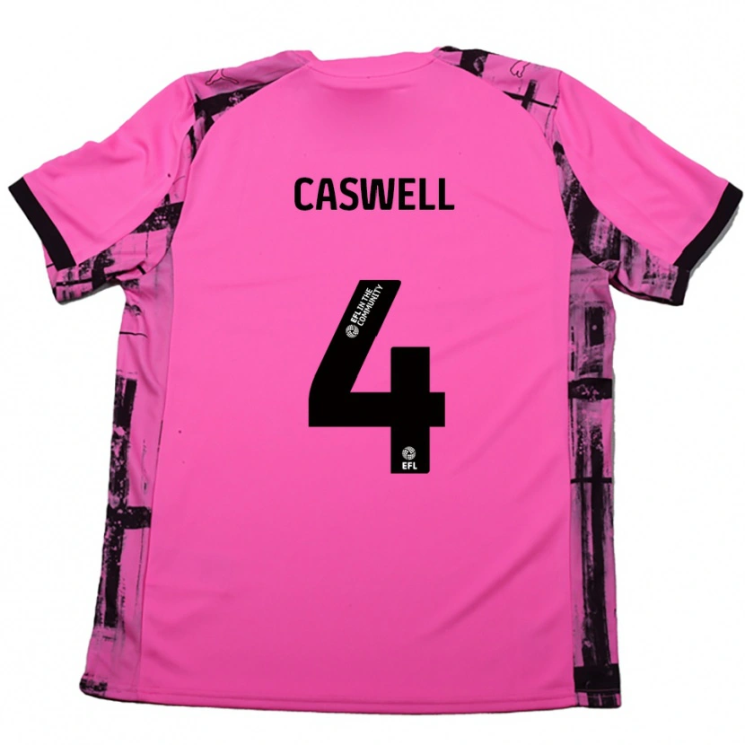 Danxen Dames Jordan Caswell #4 Roosrood Zwart Uitshirt Uittenue 2025/26 T-Shirt België