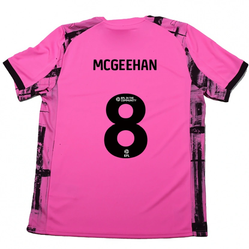 Danxen Dames Cameron Mcgeehan #8 Roosrood Zwart Uitshirt Uittenue 2025/26 T-Shirt België