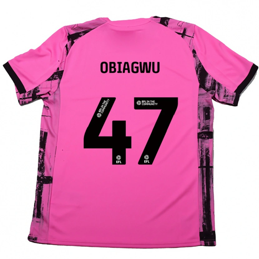 Danxen Dames Fran Obiagwu #47 Roosrood Zwart Uitshirt Uittenue 2025/26 T-Shirt België
