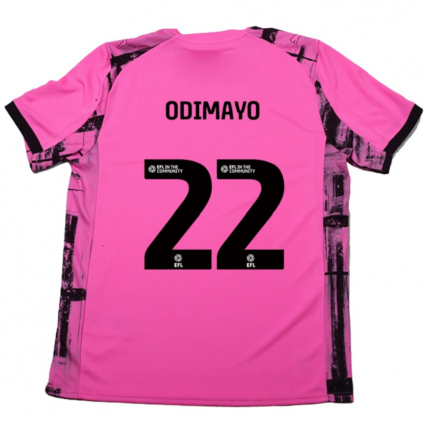 Danxen Dames Akin Odimayo #22 Roosrood Zwart Uitshirt Uittenue 2025/26 T-Shirt België