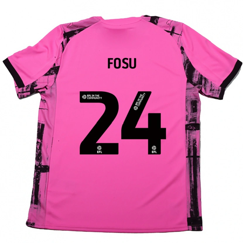 Danxen Dames Tariqe Fosu #24 Roosrood Zwart Uitshirt Uittenue 2025/26 T-Shirt België