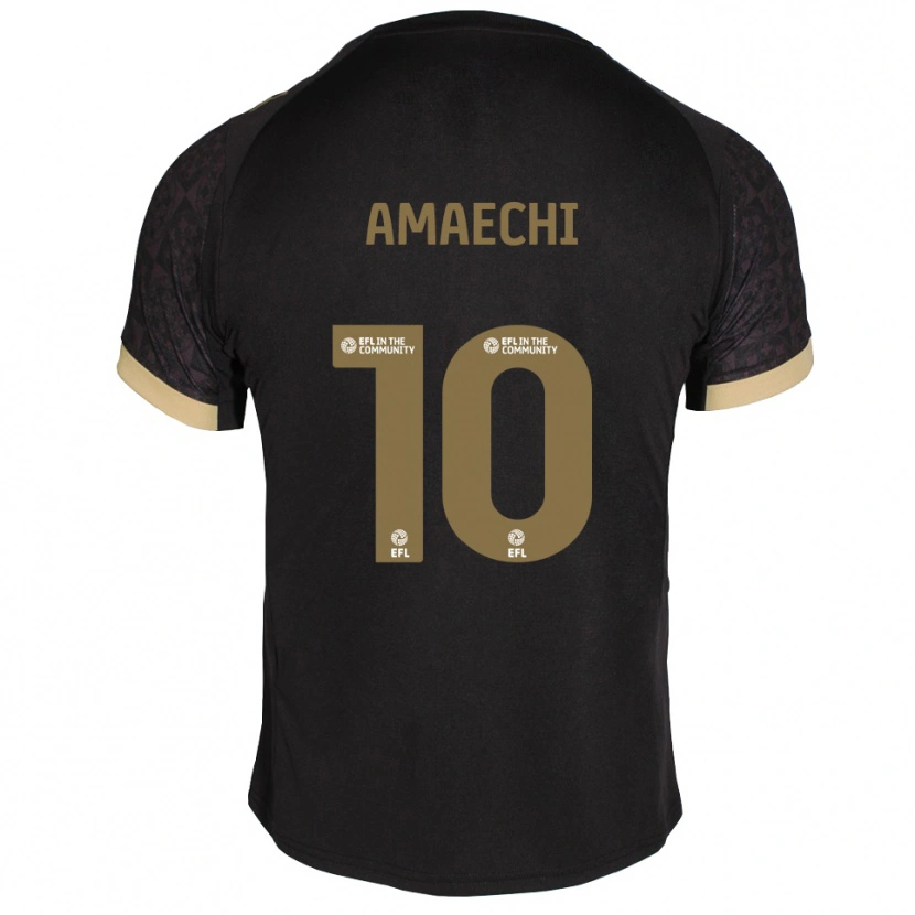Danxen Dames Xavier Amaechi #10 Zwart Goud Uitshirt Uittenue 2025/26 T-Shirt België