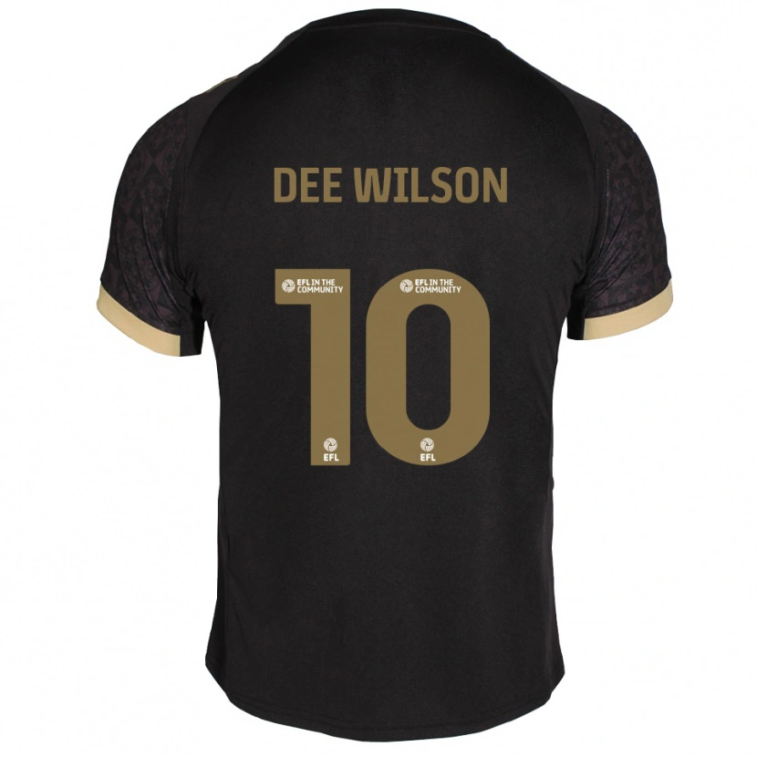 Danxen Dames Georgia Dee Wilson #10 Zwart Goud Uitshirt Uittenue 2025/26 T-Shirt België