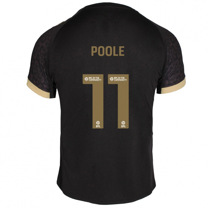 Danxen Dames Fletcher Poole #11 Zwart Goud Uitshirt Uittenue 2025/26 T-Shirt België