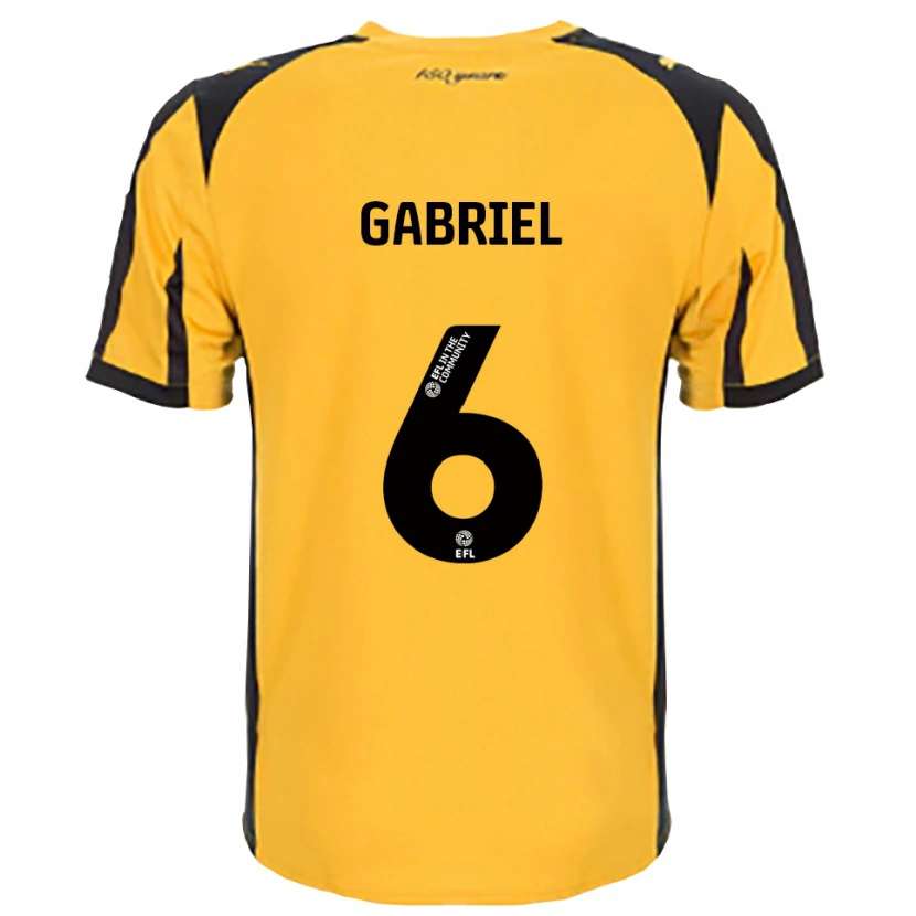 Danxen Dames Jordan Gabriel #6 Oranje Zwart Uitshirt Uittenue 2025/26 T-Shirt België