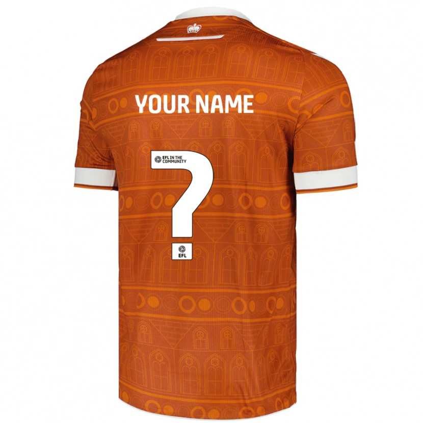 Danxen Dames Uw Naam #0 Oranje Wit Uitshirt Uittenue 2025/26 T-Shirt België