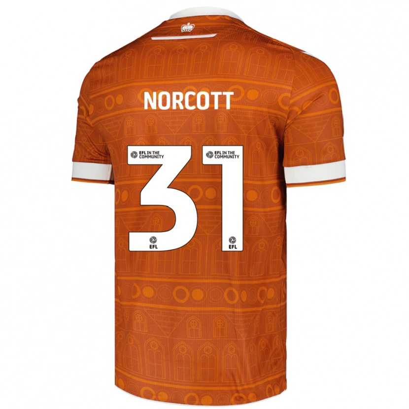 Danxen Dames Tom Norcott #31 Oranje Wit Uitshirt Uittenue 2025/26 T-Shirt België