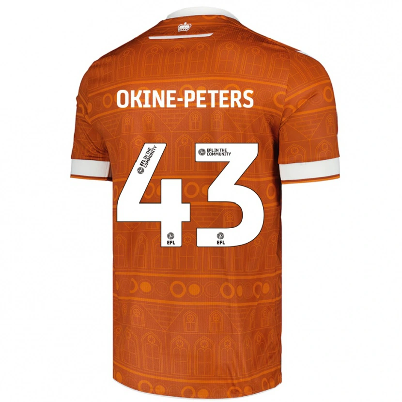 Danxen Dames Jeremiah Okine-Peters #43 Oranje Wit Uitshirt Uittenue 2025/26 T-Shirt België