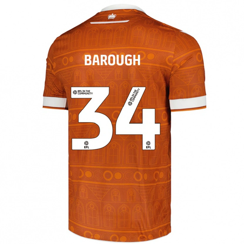 Danxen Dames Joe Barough #34 Oranje Wit Uitshirt Uittenue 2025/26 T-Shirt België