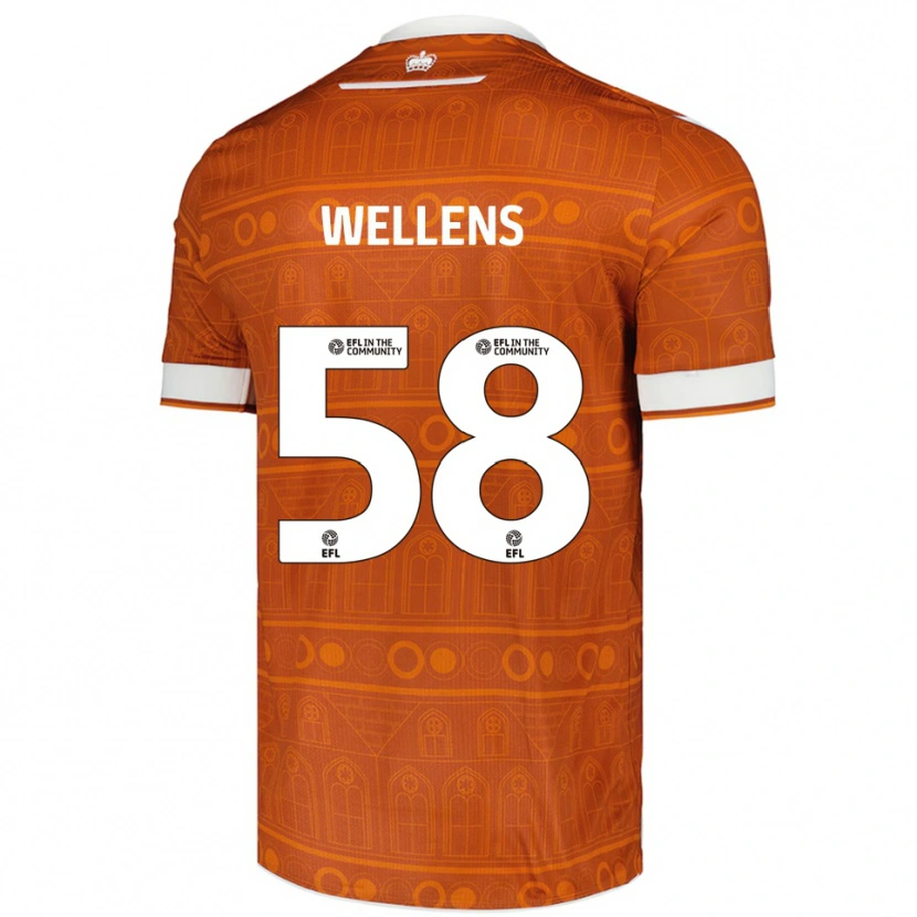 Danxen Dames Charlie Wellens #58 Oranje Wit Uitshirt Uittenue 2025/26 T-Shirt België